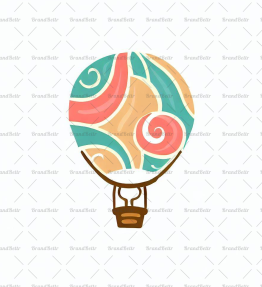 Verspielter Heißluftballon